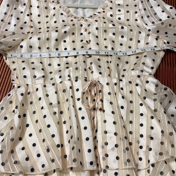 NWT O.P.T. Polka Dot Tiered midi Dress size S - Picture 9 of 10